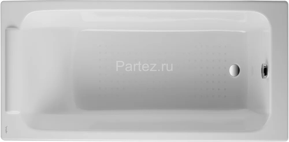 Ванна чугунная Jacob Delafon PARALLEL 150x70 см с антискользящим покрытием, без отверстий для ручек,