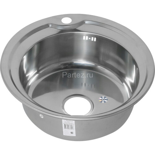 Мойка 510 MELANA 0,6/170 в ИУ врезная круглая  с сифоном (018 ti *12)