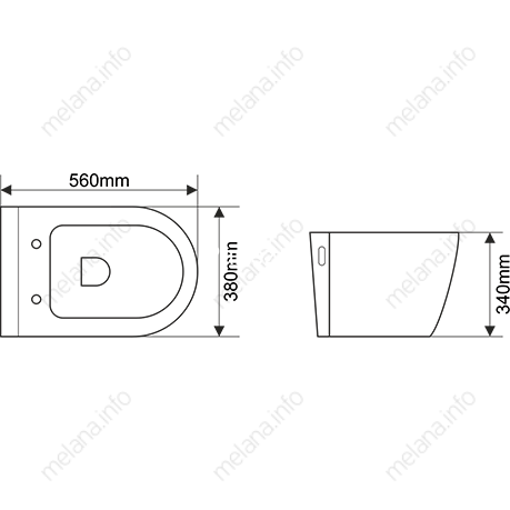 Унитаз подвесной MELANA MLN-B2380