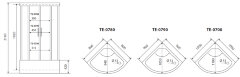 Timo eco TE-0790 душевая кабина (90*90*218), шт