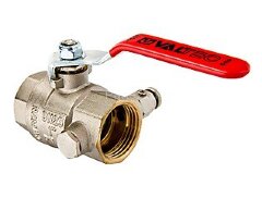 Кран шаровой с дренажем и воздухоотводчиком 1/2" в-в рыч. VALTEC