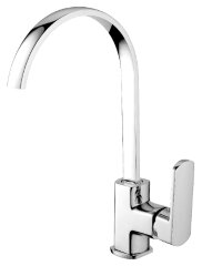 Смеситель одноручный (35мм)  для кухни с высоким поворотным изливом, хром