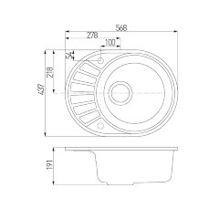 Кухонная мойка AQUATON Чезана, цвет песочный (1A711232CS220)