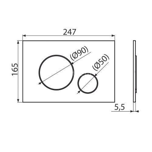 Кнопка смыва Alcadrain, хром глянец (M671)