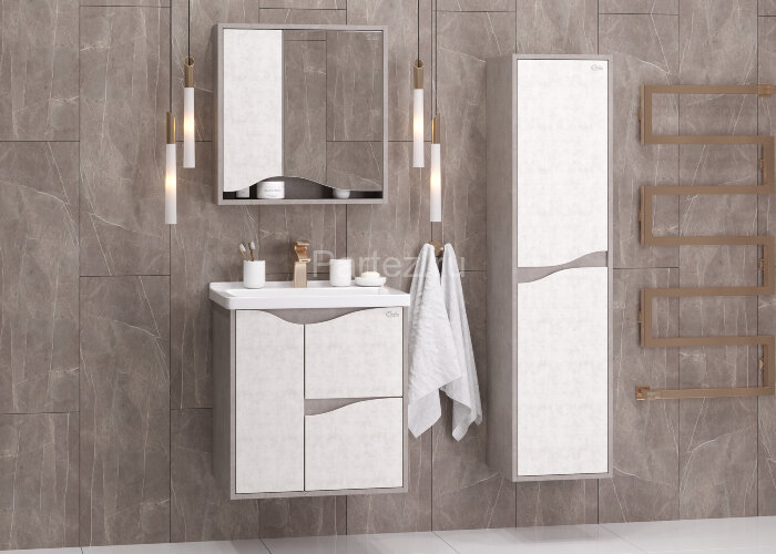 Тумба подвесная Onika Брендон 60.13 (2 ящика), Камень светлый (106138)