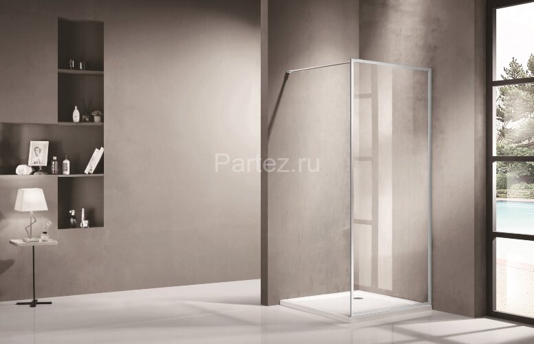 Душевая перегородка Azario RICHMOND 6310 Walk-in 700х2000 прозрачное стекло 6 мм, цвет профиля серебро (AZ-NAG6310 700)