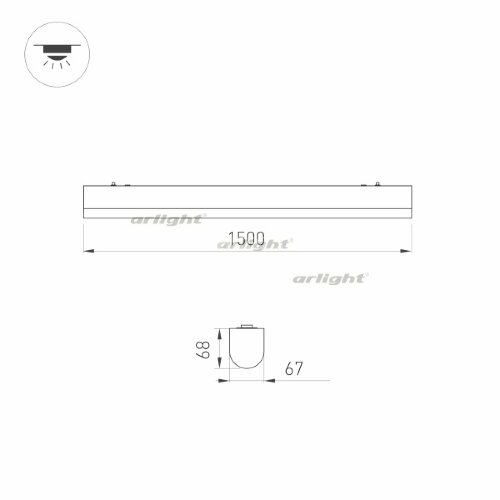 Настенно-потолочный светильник Arlight 033055