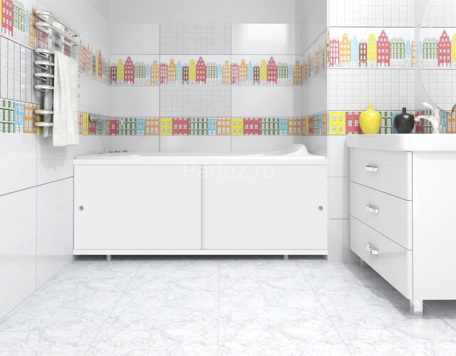 Экран для ванны Метакам "Кварт" 1,48 белый (ЭКS_004518)