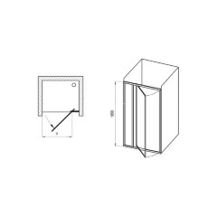 Душевая дверь Ravak Supernova распашная 100х185, толщина полотна 3мм универсальная, цвет профиля белый