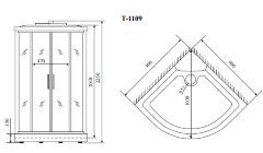 Timo Comfort T-8809 Clean Glass душевая кабина (90*90*220), шт
