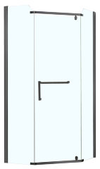 Душевое ограждение AZARIO EDMONTON 900х900х2000 стекло прозрачное 8 мм. профиль черный (AZ-NNC3231-1 900 BLACK)