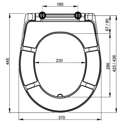 Сиденье для унитаза Duroplast Alca plast, крепление металл, белый (A601)
