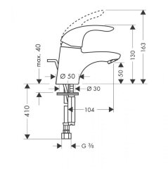 31700000 XX Focus E Смеситель для раковины, однорычажный