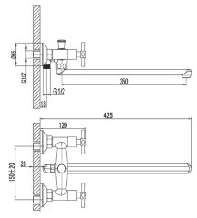 Смеситель для ванны Lemark Neo LM2201C