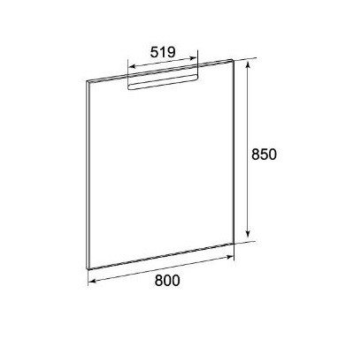 THE GAP Зеркало 800х850 мм, подсветка, антизапотевание, сенсор (подходит к серии LAKS)