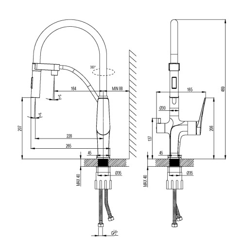 Смеситель Lemark Bronx LM3761GM для кухни с подключением к фильтру с питьевой водой