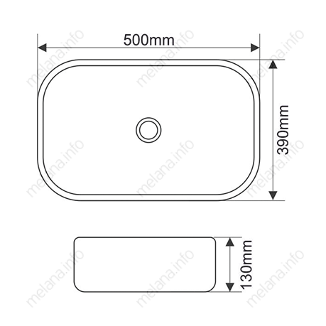 Накладная раковина melana mln-78109