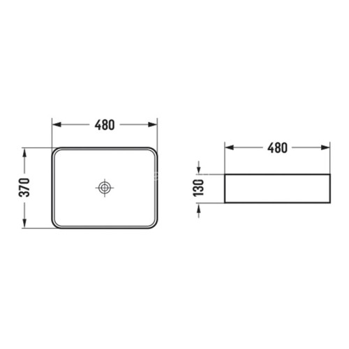 Раковина Azario накладная 480х370х130 белый (AZ-2074)