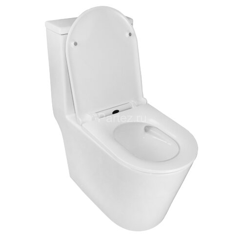 Унитаз-моноблок Azario Scala 360х690х790 безободковый, слив "Торнадо", с быстросъемным сиденьем микр