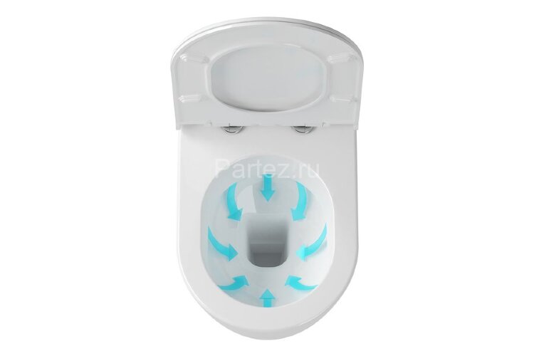 Унитаз подвесной Ravak Uni Chrome Rim, без сиденья, белый (X01516)