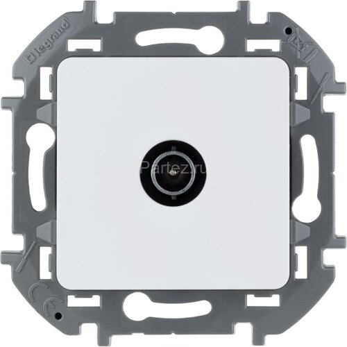 Розетка телевизионная TV Inspiria 2дБ 0-2400мГц с топологией "звезда" механизм бел. Leg 673850