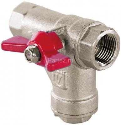 Кран шаровой с прямым фильтром 3/4" в-в баб. VALTEC