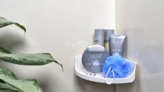 Полочка угловая Fixsen Grampus одноэтажная, белая (GR-3310)