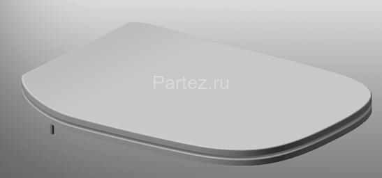 Тонкое сиденье с крышкой к компакту DEBBA микролифт, быстросъемн., дюропласт