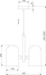 Подвесная люстра Eurosvet 50357/3 латунь