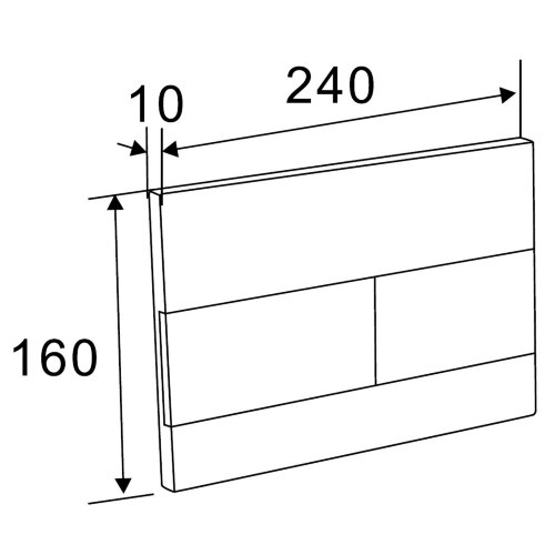 Кнопка смыва AZARIO NEW двойная, пластик, белый глянцевый (AZ-013.0)