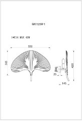 Бра Garda Decor K2KM1125W-1