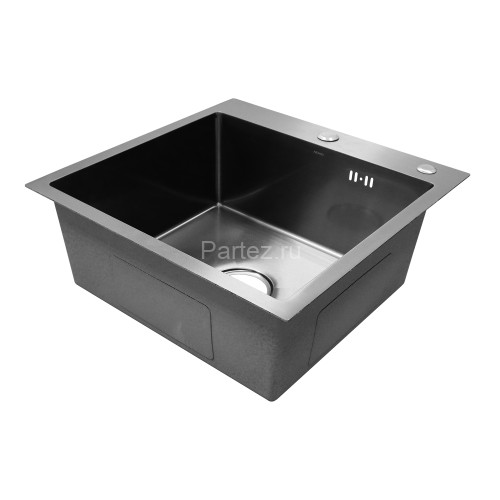 Кухонная мойка AZARIO MIA 500х500х200 нержавеющая сталь, цвет Оружейная сталь (AZB5050M)