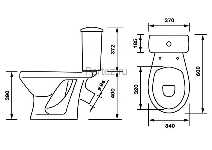 Унитаз-компакт Суперкомпакт А Стандарт, сиденье полипропилен, сиреневый (44935130422)