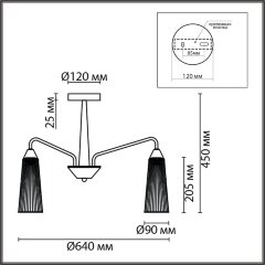 Потолочная люстра Lumion 6584/6C