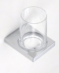 Хрустальный стакан с держателем Keuco Edition 11, хром (11150019000)
