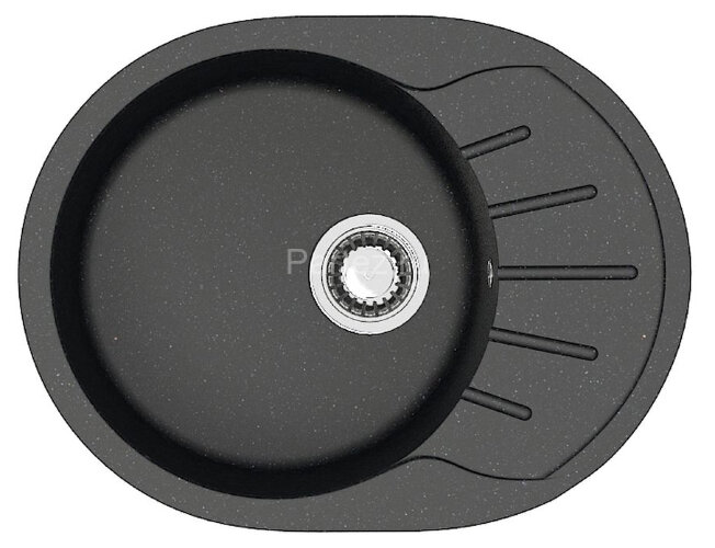 Кухонная мойка AZARIO Light 575х440х215) искусственный мрамор, цвет Черный (CS00079920)