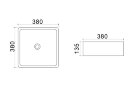 Раковина Azario 38*38*13,5 накладная, белая (AZ4566)