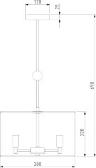 Потолочная люстра Eurosvet 60174/3 латунь