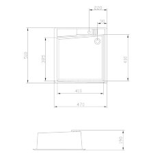 Кухонная мойка AQUATON Парма 510х470х175мм., кофе (1A713032PM280)