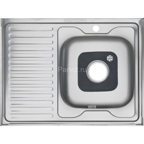 Мойка 8060 L MELANA 0,6/160 ДЕКОР накладная прямоугольная с сифоном (085D t L *10)