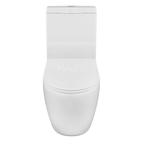 Унитаз-компакт Azario Renda 615х365х840 напольный, безободковый, в комплекте с арматурой, сиденье ми