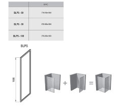 Душевая стенка Ravak Blix BLPS-100 профиль Сатин стекло Grape (9BHA0U00ZG)