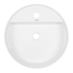 Раковина накладная Azario 450х450х110 круглая, белый глянец (AZ-3220)