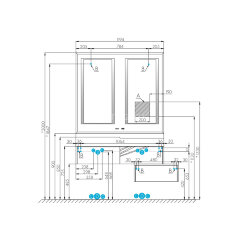 Зеркало AQUATON Сакура 120 с двумя зонами подсветки (1A249702SKW80)