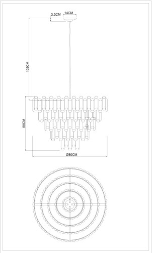 Подвесная люстра Divinare 3511/17 LM-16