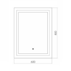 Зеркало AZARIO Рига 600х800 c подсветкой и диммером, сенсорный выключатель (ФР-00001378)