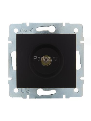 Розетка телевизионная оконечная TV СП Karina механизм черн. бархат LEZARD 707-4288-130