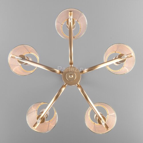 Подвесная люстра Eurosvet 60103/5 перламутровое золото