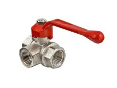 Кран шаровой трехходовой тип L 3/4" ВР рыч. VALTEC