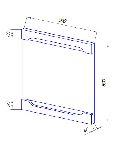 Зеркало Loranto Арфа 80 с подсветкой (CS00044639)